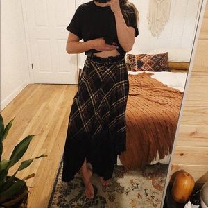 Free People Plaid Maxi Skirt